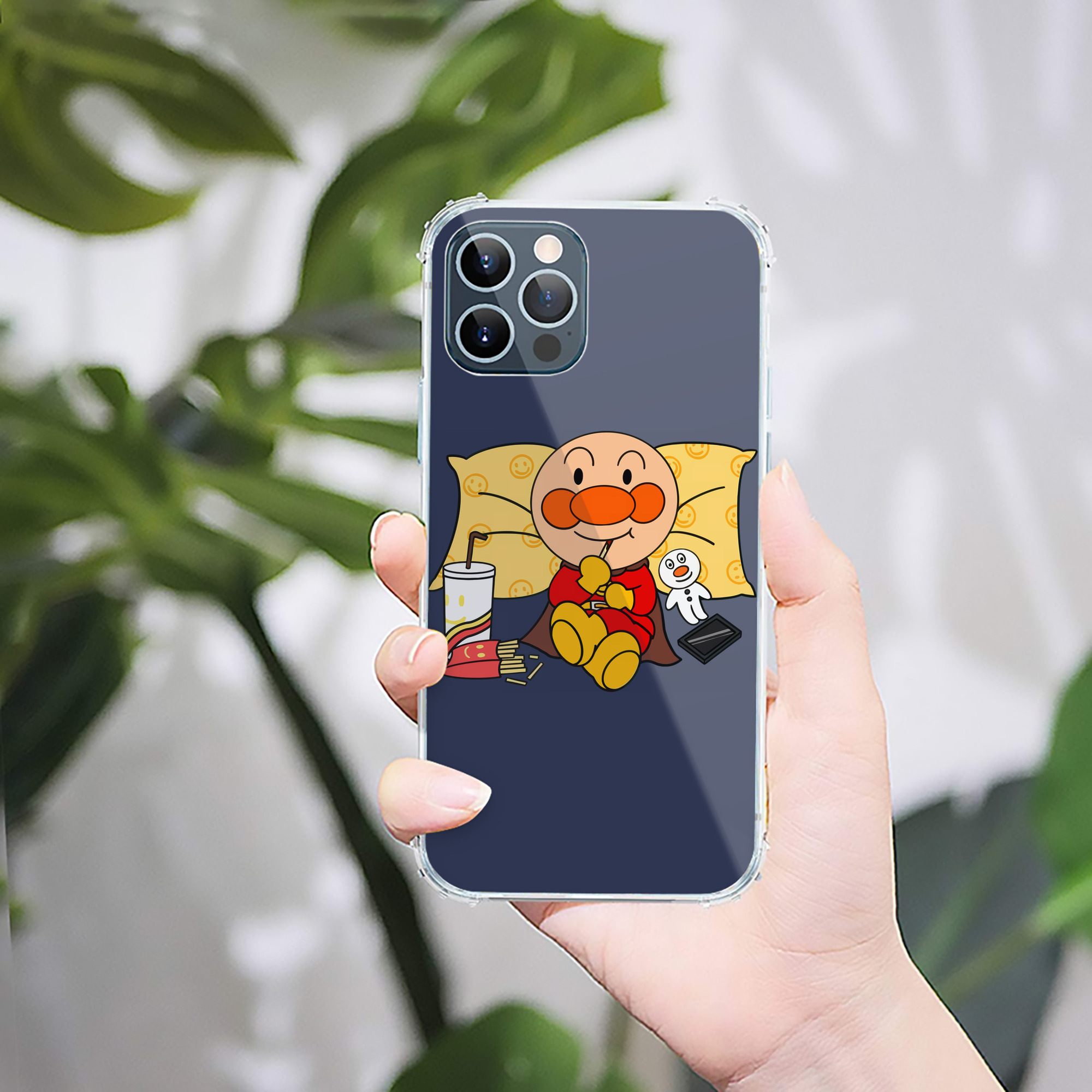 （画像用） アンパンマン Anpanman 【iPhone 12シリーズ対応】透明スマホケース（クリアソフトケース）